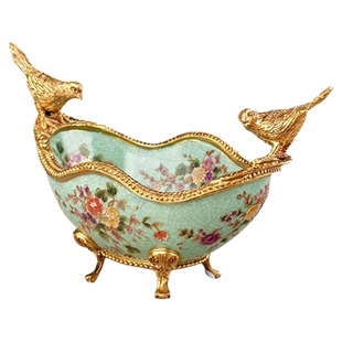 卡斯特兰花之恋系列陶瓷精致果盘客厅高颜值零食盘收纳摆件C5858