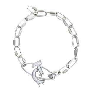 CulturE原创小众重工金属logo锁扣项链先锋朋克磨砂做旧锁骨链男