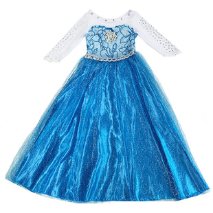 包邮女儿童孩王冰雪奇缘爱莎公主裙艾沙连衣裙子披风迪士尼游园