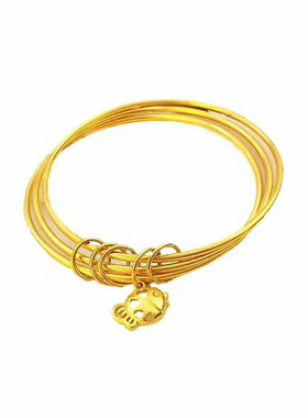 网红同款越南沙金发财猪福袋手环