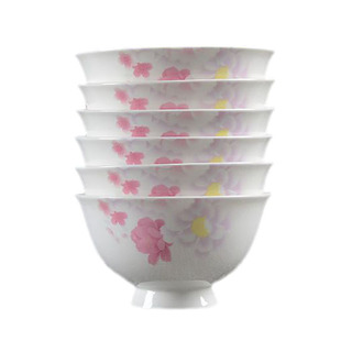 唐山骨瓷新款花语大众瓷缘米饭碗面碗家用汤碗酒店小碗无铅一级品