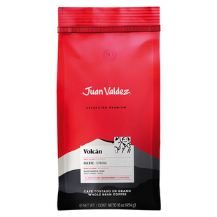Juan Valdez胡安帝滋哥伦比亚进口咖啡-意式Volcan火山咖啡豆454g