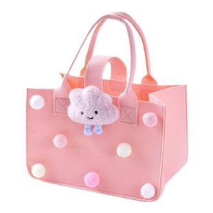 毛毡手提包百日宴生日礼品包满月酒卡通可爱包手提袋伴手礼托特包