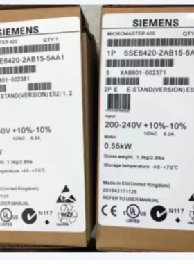 议价6SE6440-2AB15-5AA1西门子m440 0.55kW变频器6SE64402AB155AA