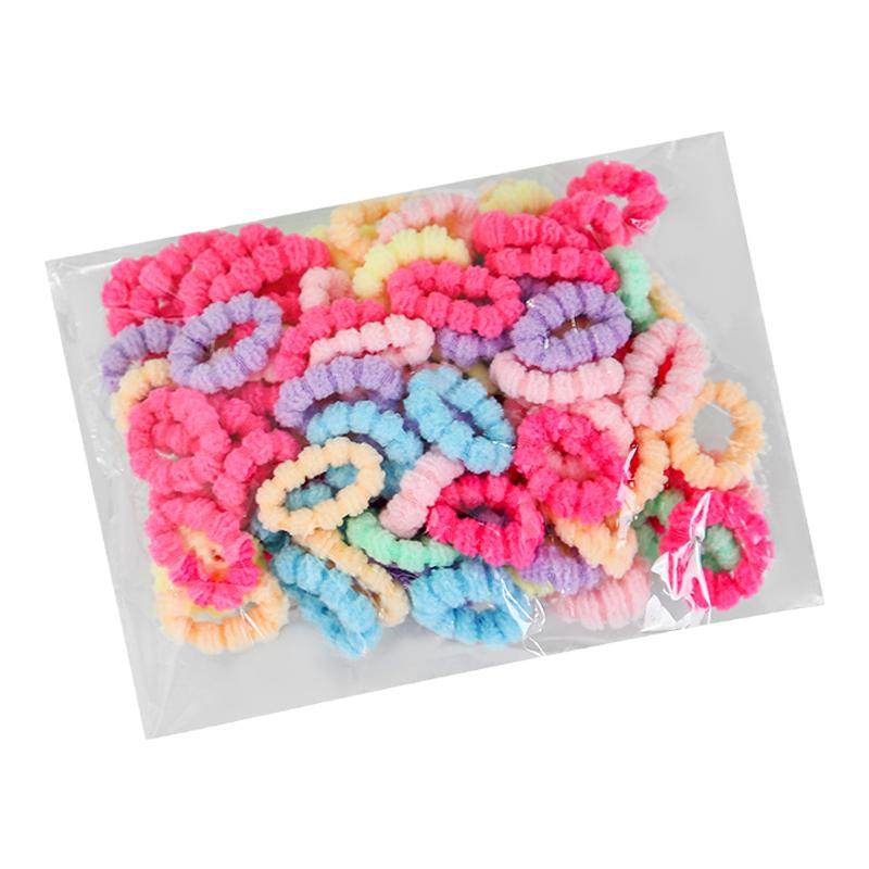 棉花圈皮筋儿童彩色头绳小号婴儿不伤发发圈宝宝扎头发毛巾圈女童