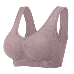 女士内衣聚拢抹胸无钢圈透气防下垂背心式睡眠中老年人妈妈文胸罩
