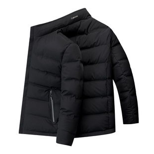 高端意大利男装90白鹅绒羽绒服立领充绒商务休闲加厚防寒保暖外套