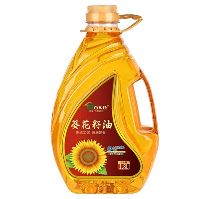 百大仓葵花籽油1.8L纯正植物油物理压榨食用油营养传统醇香优选