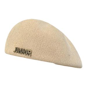 韩版新款反戴时尚字母小标贝雷帽子女秋冬季复古显脸小百搭前进帽