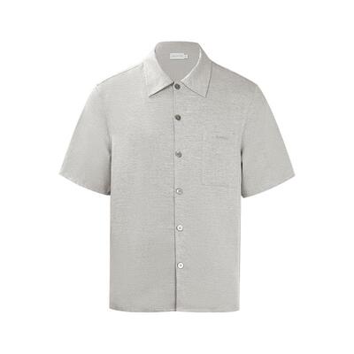 MANITO/曼尼陀Oatmeal 男士短袖衬衣质感休闲衬衫家居服可外穿