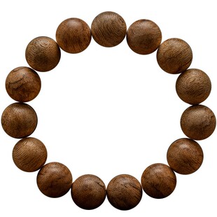 【千丝万缕】香港沉香手串15mm*15颗天然风化老料佛珠木手链保真