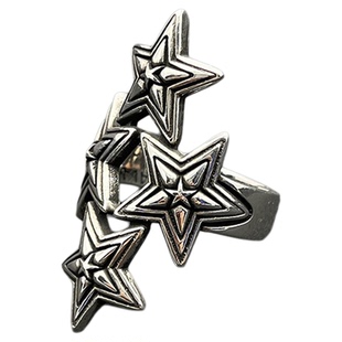 s925纯银克罗伈复古四连星戒指男欧美个性做旧cody sanderson指环