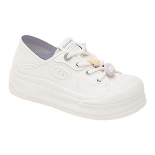 康龙女鞋2025春季板鞋可爱大头饼干鞋青春活力休闲运动门店发货