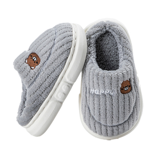 儿童棉拖鞋男童女童冬季2025新款居家室内防滑保暖小孩宝宝毛毛鞋