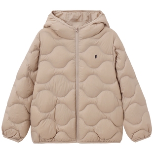 POLOWALK童装男童羽绒服2025新品简约连帽男童鸭绒保暖羽绒服外套