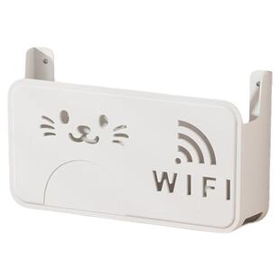 路由器收纳盒免打孔壁挂式机顶盒固定插排插座遮挡上墙wifi置物架