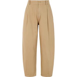 LESS春休闲简约全棉直筒裤子女弯刀复古工装休闲长裤2O3E11410