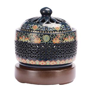 陶瓷电子香炉定时调温电香炉木粉块香丸碎料陶瓷插电香薰炉