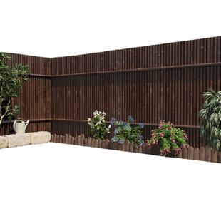 竹篱笆栅栏围栏杆户外防腐碳化竹竿竹子护栏庭院装饰花园围墙隔断