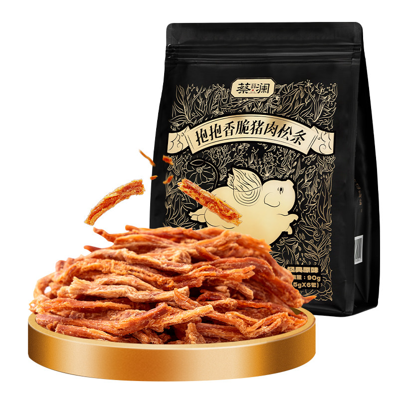 蔡澜香脆肉松条零食高蛋白非油炸
