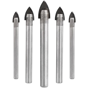 瓷砖钻头套装合金陶瓷玻璃混凝土手电钻专用打孔三角钻开孔器6mm