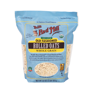 鲍勃红磨坊美国进口有机老式纯燕麦片生需煮无蔗糖0添加原味早餐