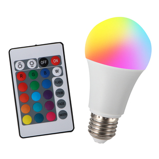 遥控灯泡彩色七彩变色氛围灯rgb插座灯即插式照明灯直插e27螺口赛博朋克电竞桌面电脑补光卧室免安装布线装饰