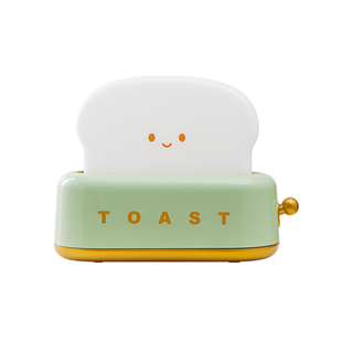 面包机小夜灯充电卧室柔光睡眠婴儿喂奶护眼定时儿童伴睡氛围台灯