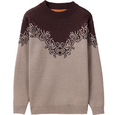 妈妈冬季加绒毛衣保暖衣