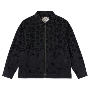 EVISU福神 2026年春季新款男士满地海鸥图案牛仔夹克外套