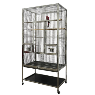 鹦鹉笼子不锈钢鸟笼玄凤虎皮专用繁殖大型横丝防羽粉防溅观赏家用