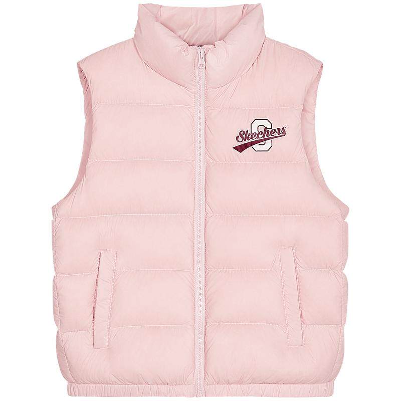 Skechers斯凯奇儿童羽绒背心冬季三防保暖运动童装男女童羽绒马甲