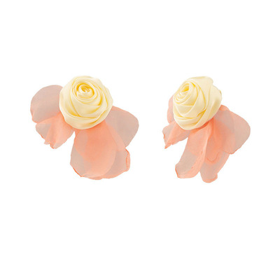 法式甜美拍照氛围感花朵耳环女