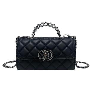 精致菱格链条包小包2025新款高级感小众时尚手提百搭单肩斜挎包女