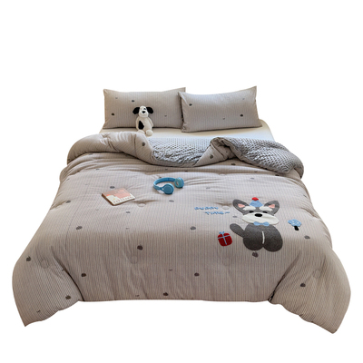 A类全棉水洗棉豆豆被子春秋被芯2026新款儿童冬季单人加厚冬被褥