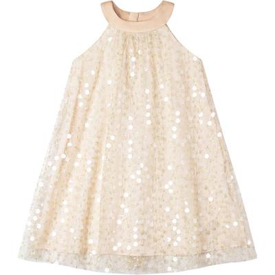 【闪耀派对】重工金丝绣花闪亮珠片挂脖连衣裙 公主裙演出服女童