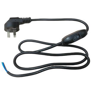 国标3芯电源线带开关裸尾纯铜线10A三插单头线0.75平方0.5/1.5米