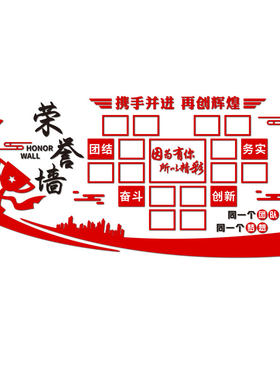 荣誉墙风采展示公司企业照片墙