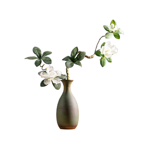 景德镇陶瓷新中式复古花瓶摆件客厅插花干花花器茶室禅意装饰品