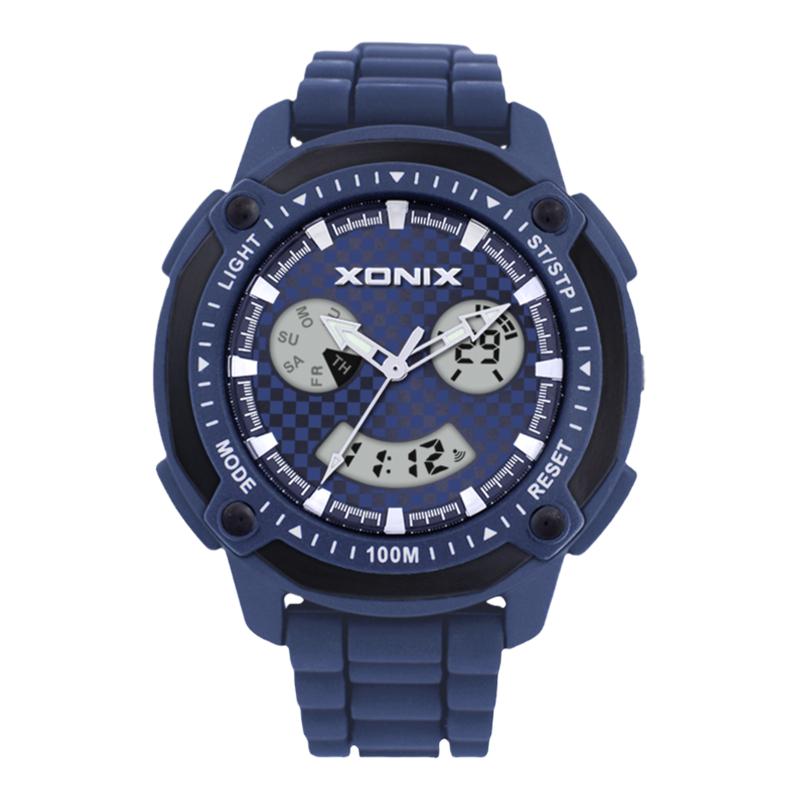 XONIX/精准防水夜光男士双显手表
