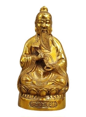 三清太白金星元始天尊铜像摆件