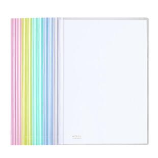 晨光抽杆夹a4水滴形拉杆夹加厚书皮a4透明文件夹三角夹小学生专用彩色试卷资料档案夹固定纸张书本pp塑料文具