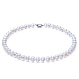 珍珠项链女送妈妈正品天然淡水浙江诸暨圆形轻奢小众颈链母亲节礼