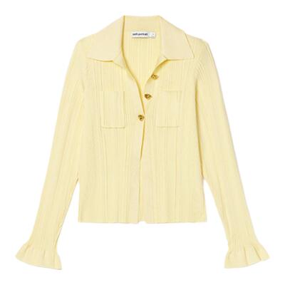 self-portrait金属钮扣慵懒上衣