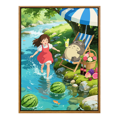 宫崎骏的夏天diy数字油画涂色画