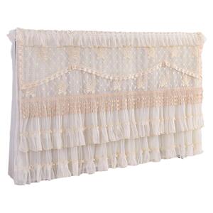 2024新款开机不取液晶电视罩防尘罩套65蕾丝55寸挂式电视机盖布