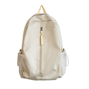 新品秋游简约双肩包女大容量百搭学生书包旅行通勤背包轻便电脑包