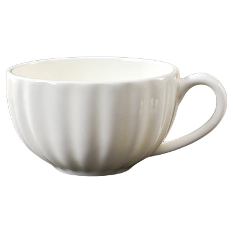 咖啡杯骨瓷单杯商用杯子陶瓷水杯带把手小马克杯家用欧式奢华简约