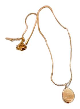 金色几何字母钛钢项链轻奢锁骨链