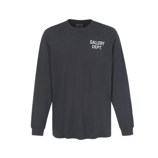 GALLERY DEPT GD高街复古美潮做旧字母印花宽松休闲圆领长袖T恤